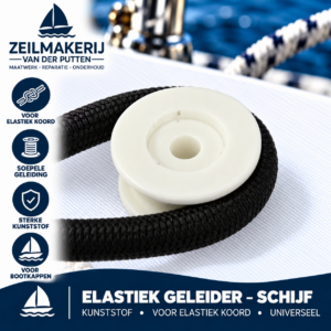 Kunststof koordklem voor 8 mm elastisch koord Wit