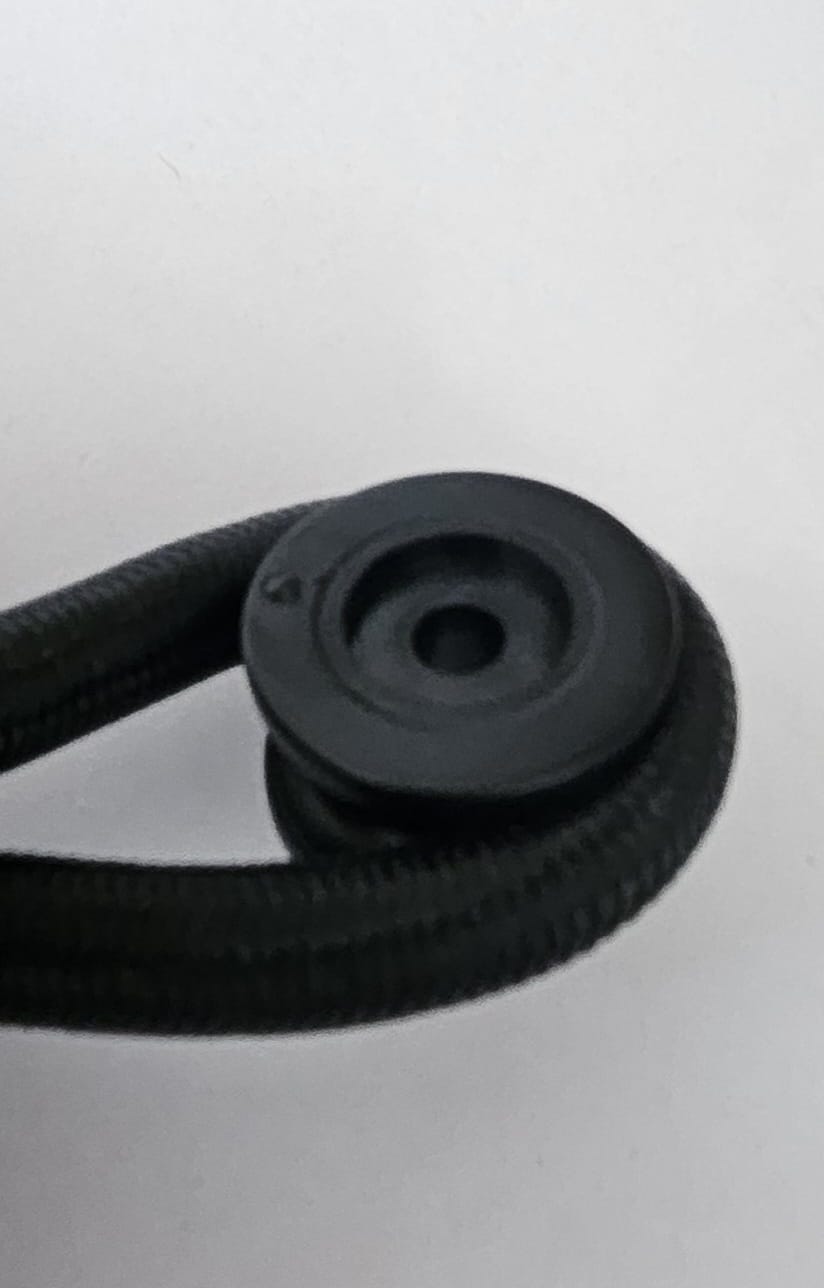 Kunststof koordklem voor 8 mm elastisch koord Zwart