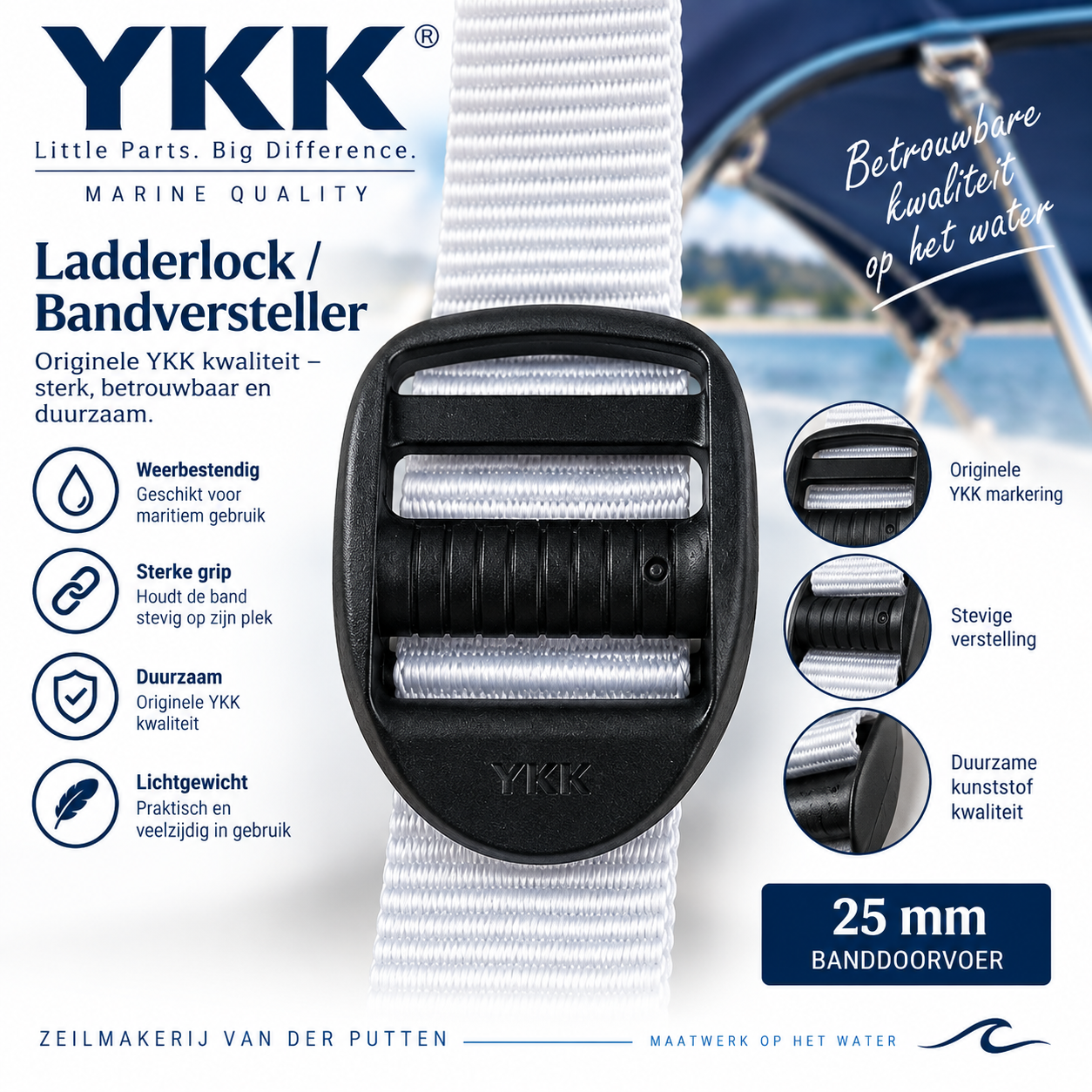 YKK 25 mm Ladderlock bandversteller