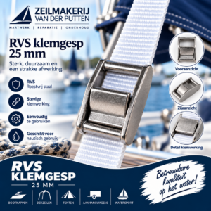 RVS klemgesp 25 mm