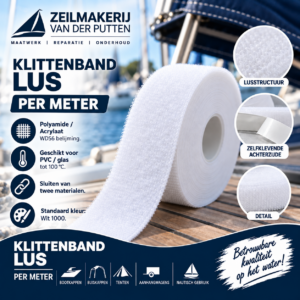 Klittenband Lus – zelfklevend & naaibaar – wit