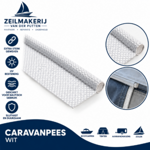 Caravanpees 7 mm – wit dubbele vlag